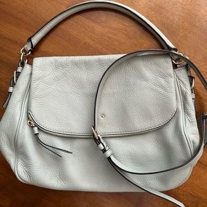 Kate Spade Pebble Leather Shoulder/Hobo Bag w/Long Strap in Seafoam/Mint Green